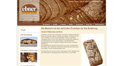 Desktop Screenshot of ebner-brot.de